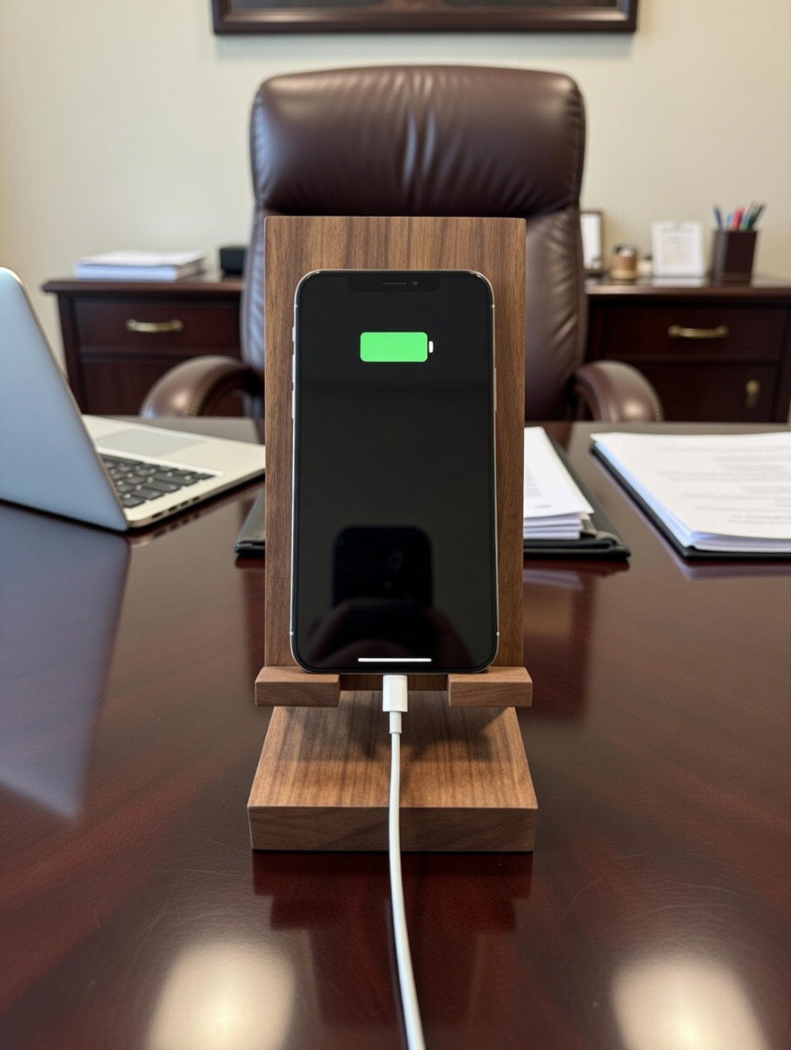 Handmade Solid Wood Phone Docking Stations - Single Dock